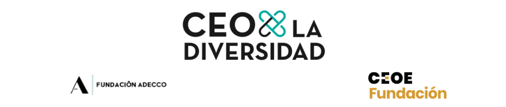 Cabecera con logo de la Alianza #CEOPorLaDiversidad y logos de Fundación Adecco y Fundación CEOE